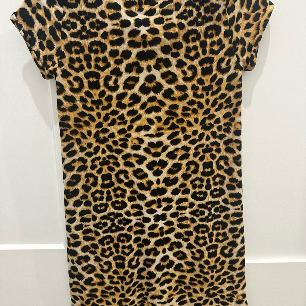 MIA Leopard Print Top with Striped Collar - Picture 4 of 4